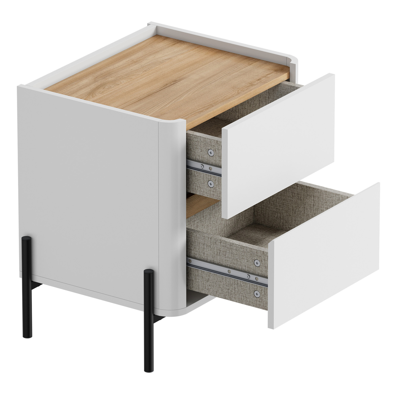 Capucine 2 Drawer Bedside Table
