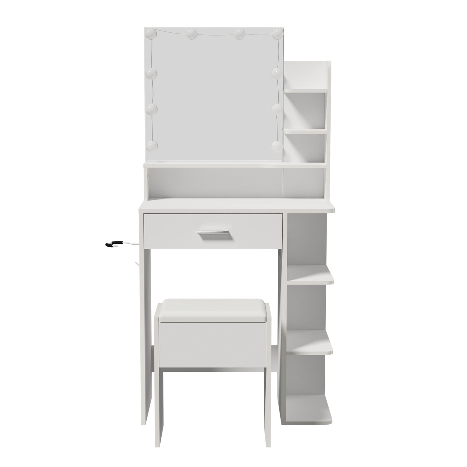 2 Piece Kaiah LED Dressing Table & Stool Set
