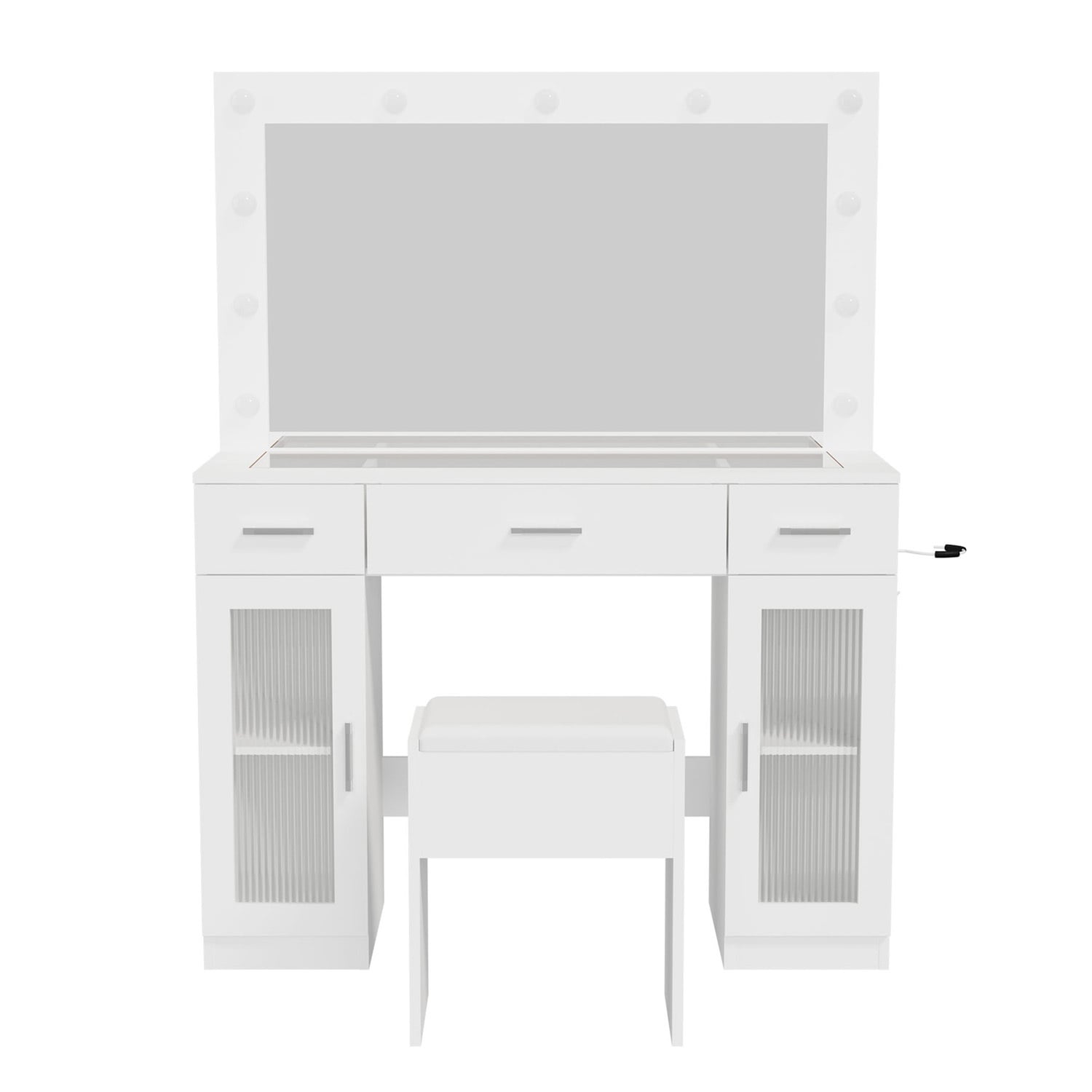 2 Piece Lyrrah LED Dressing Table & Stool Set