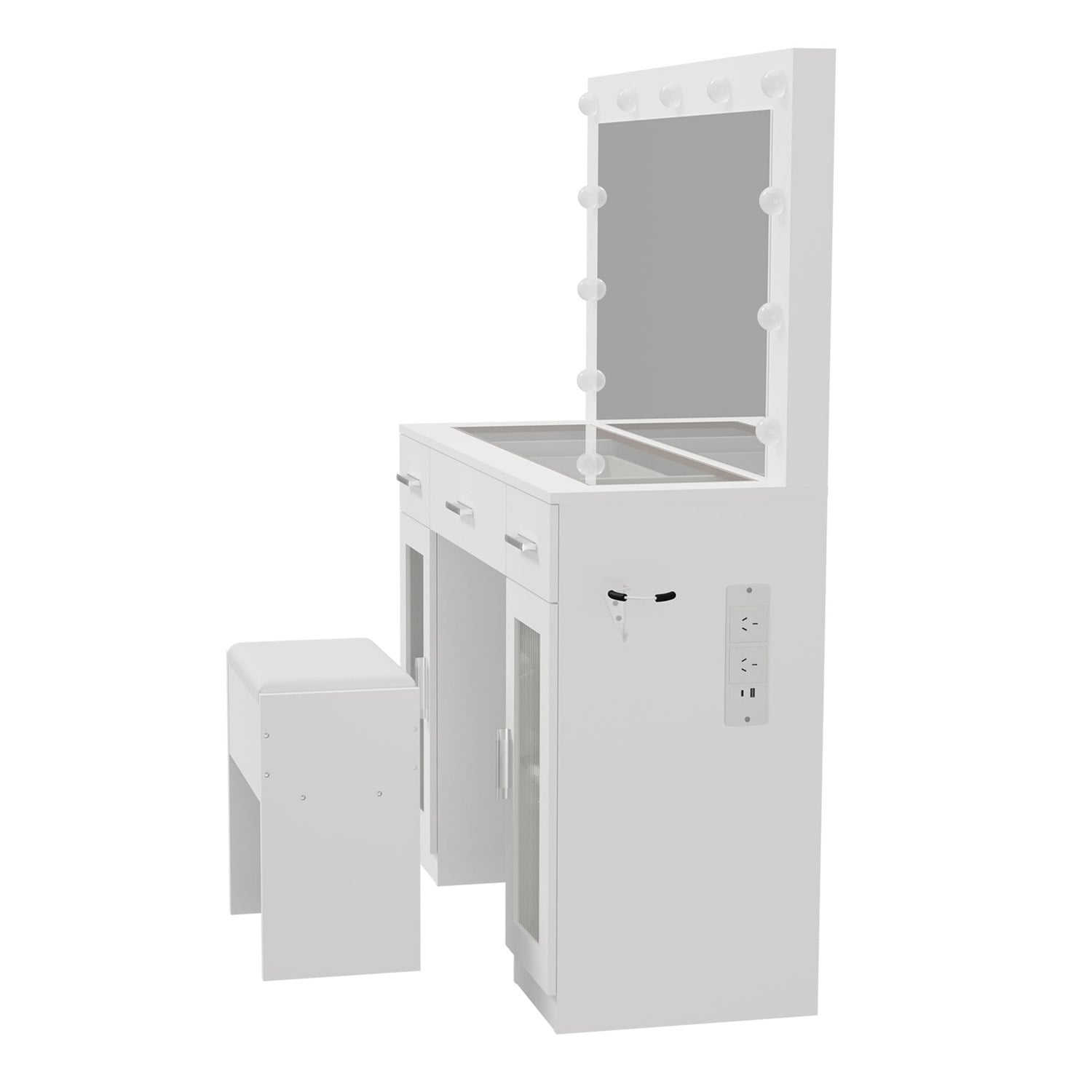2 Piece Lyrrah LED Dressing Table & Stool Set