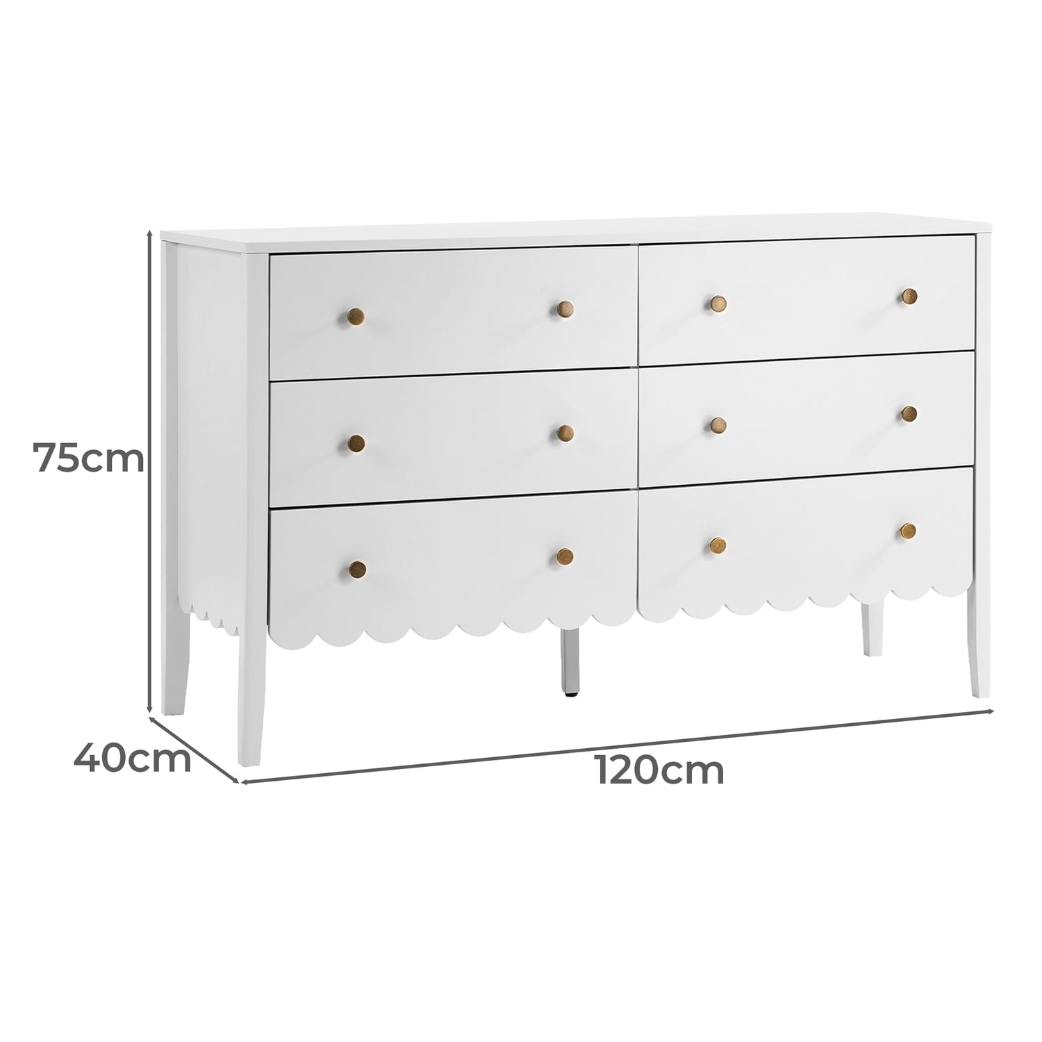 Alfie Kids' 6 Drawer Chest