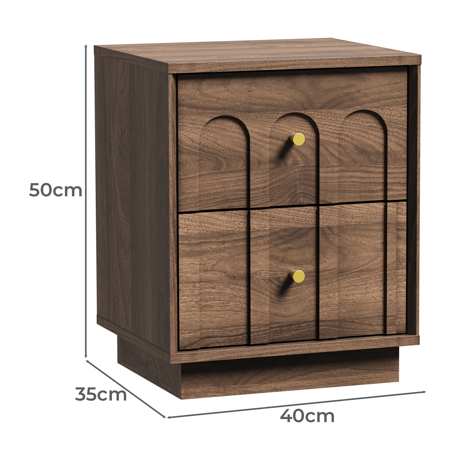 Baxley 2 Drawer Bedside Table