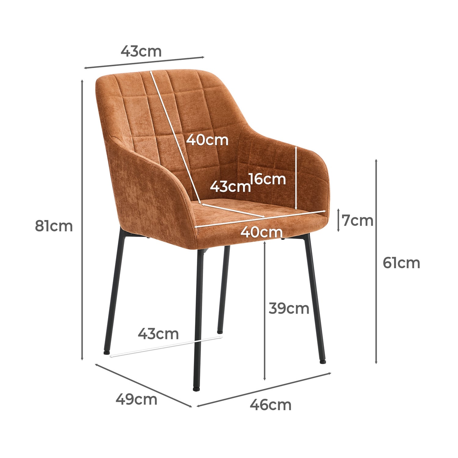 Erica Chenille Dining Chairs
