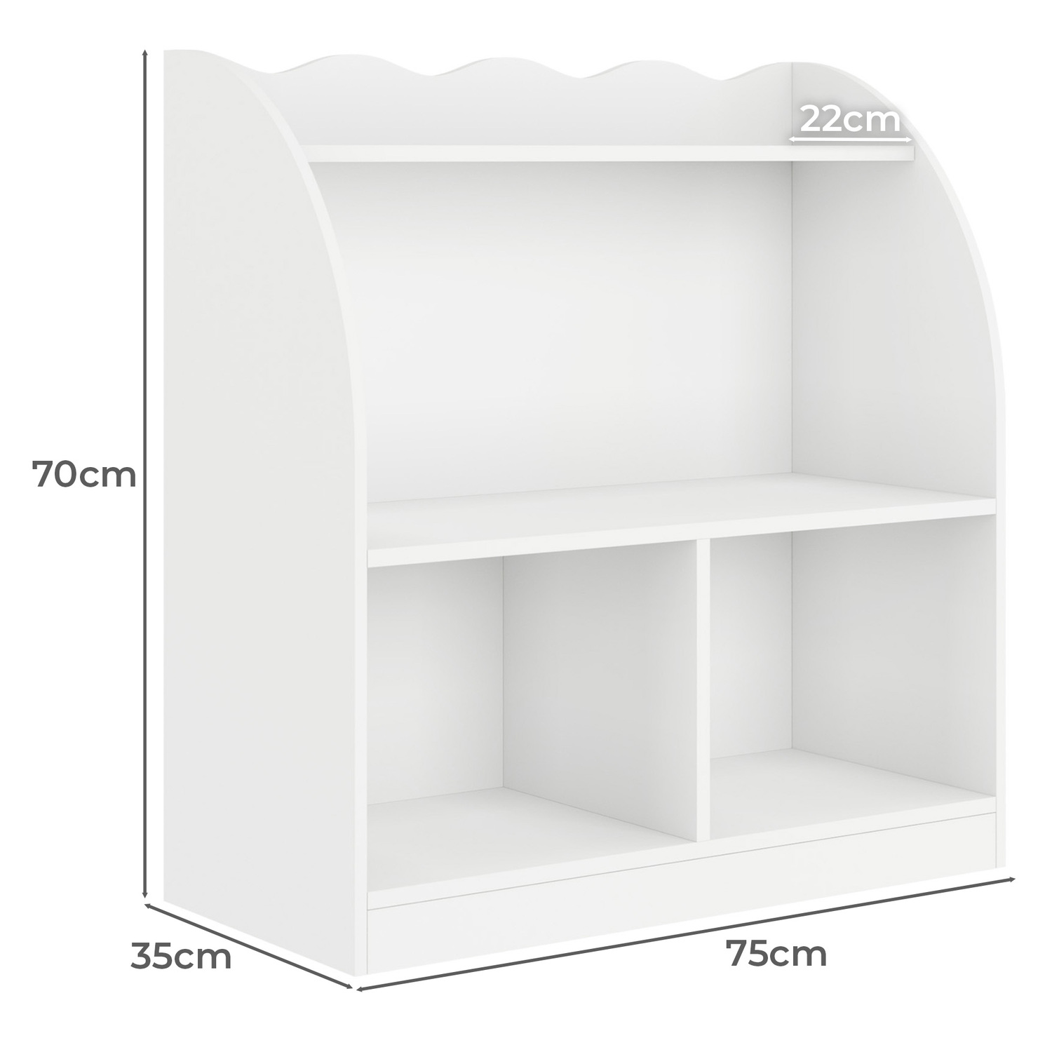 Kids' Bianca Scalloped Bookshelf