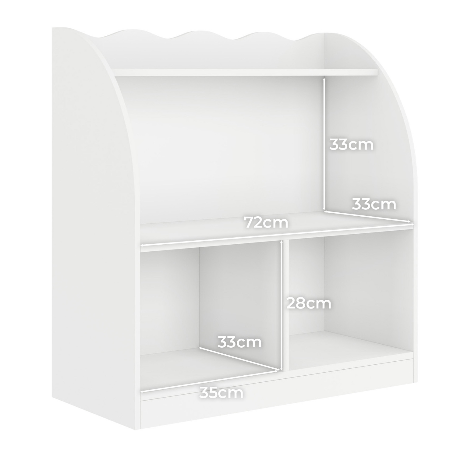 Kids' Bianca Scalloped Bookshelf