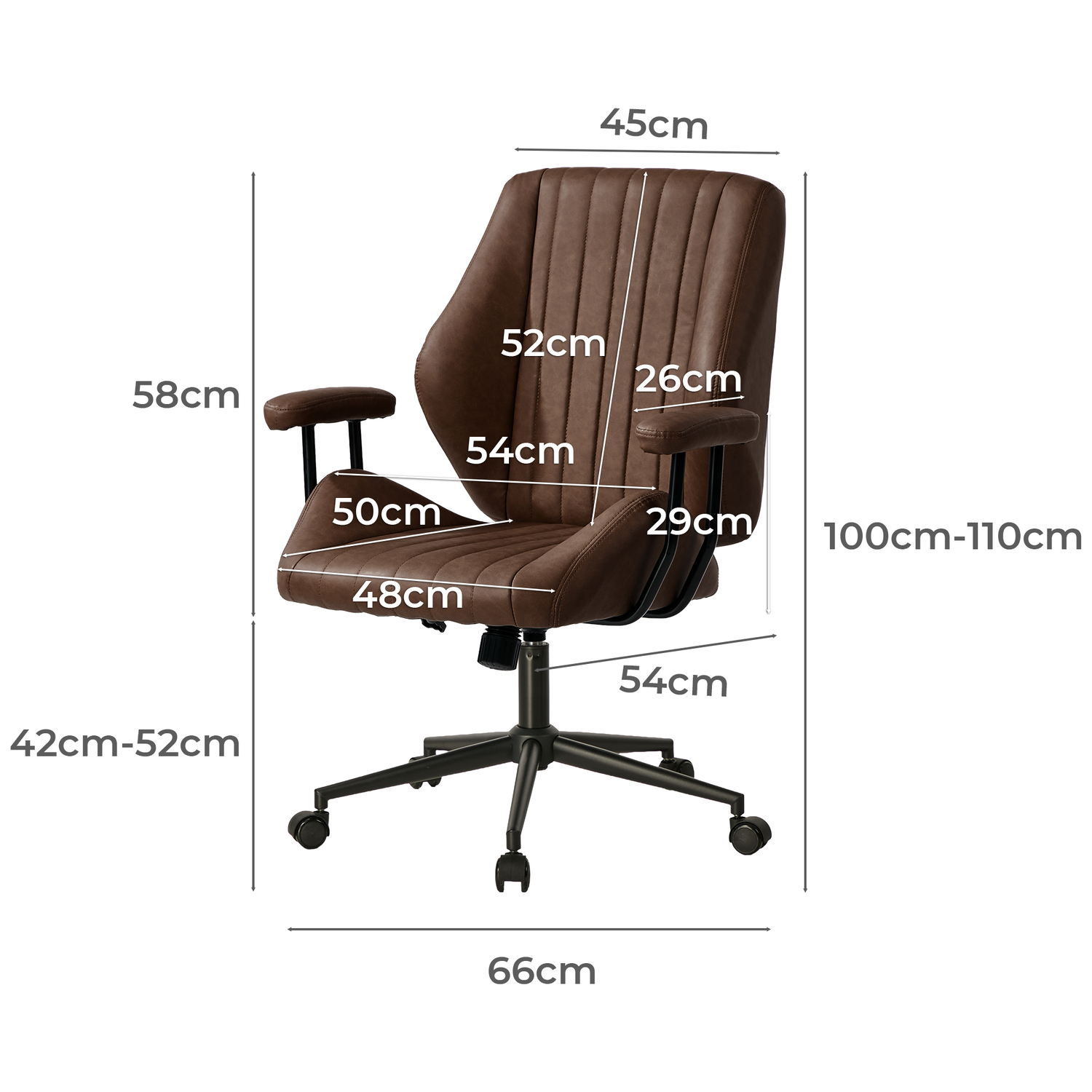 Richter Faux Leather Home Office Chair