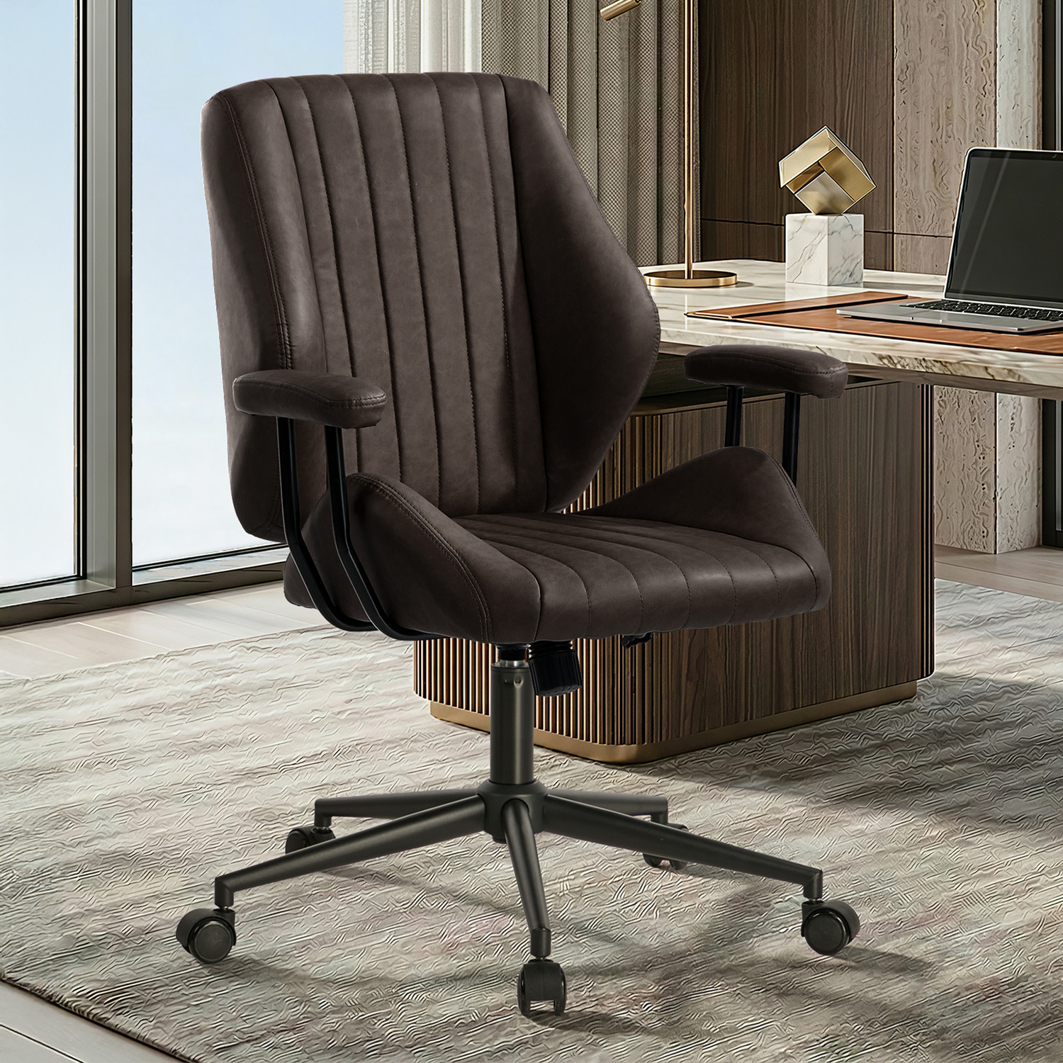 Richter Faux Leather Home Office Chair