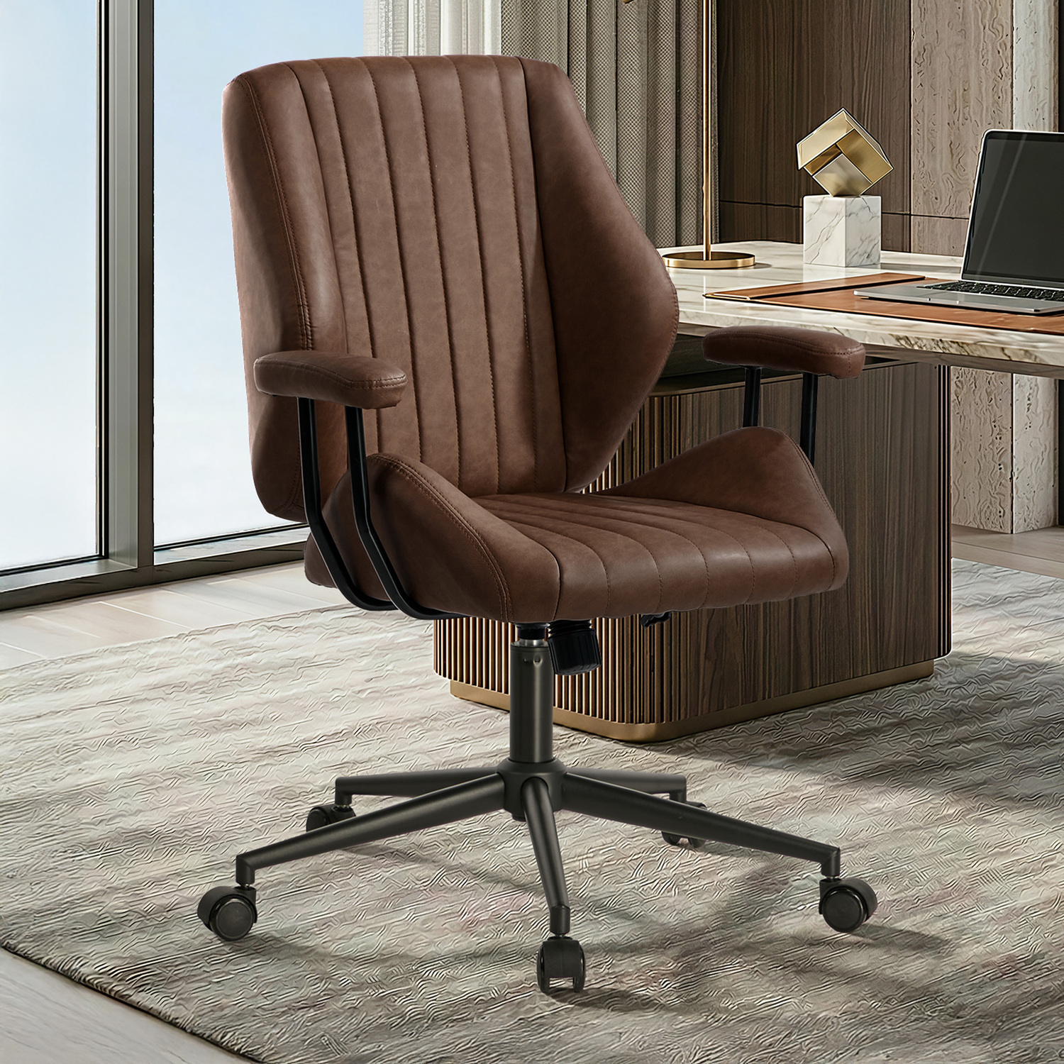 Richter Faux Leather Home Office Chair