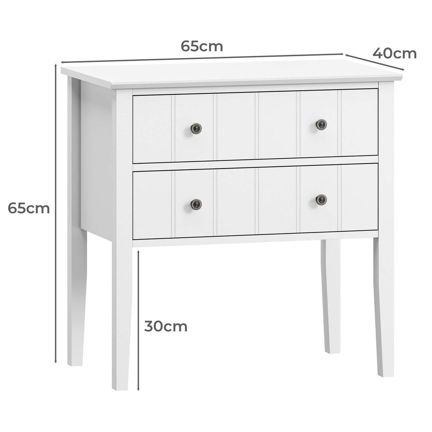 Valombre 2 Drawer Bedside Table