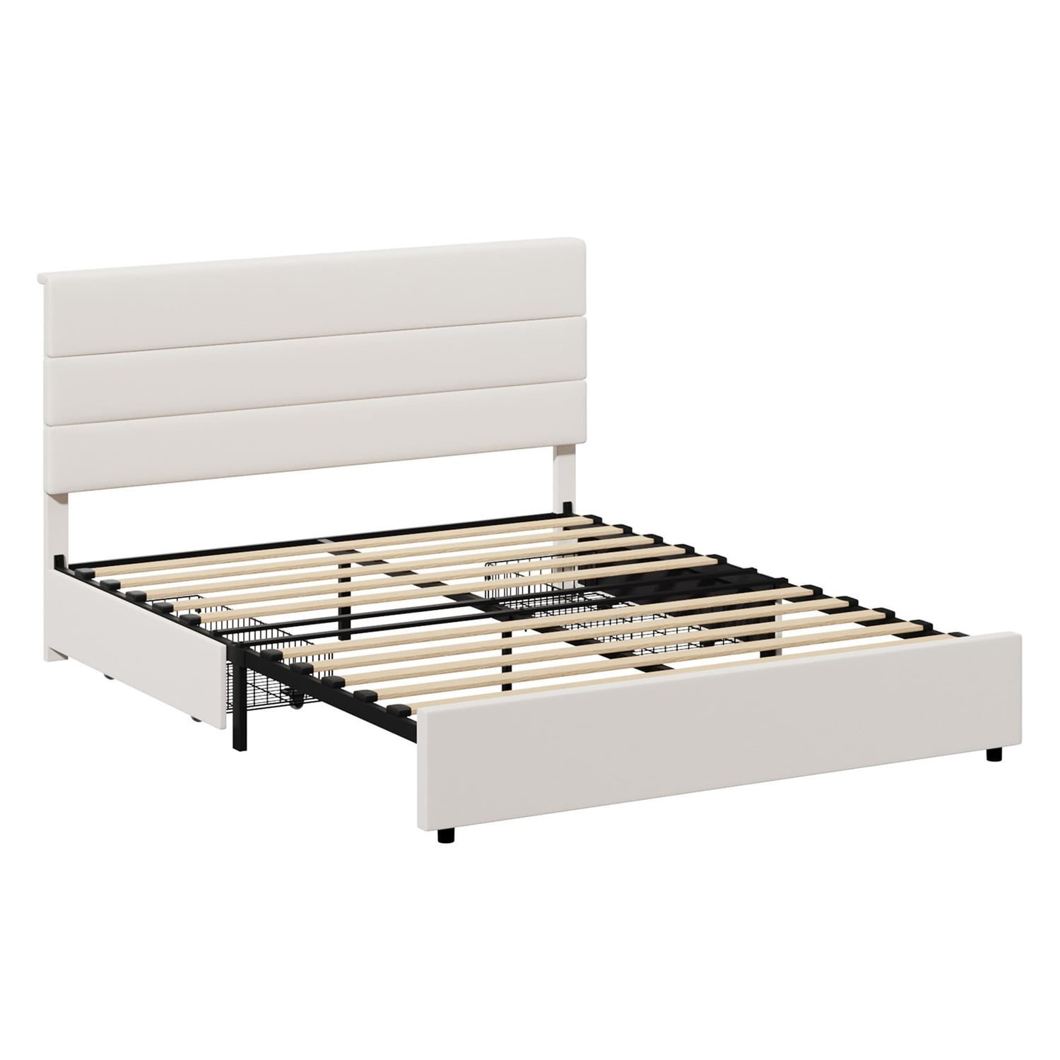 Warren Upholstered Bed Frame with Underbed Drawers