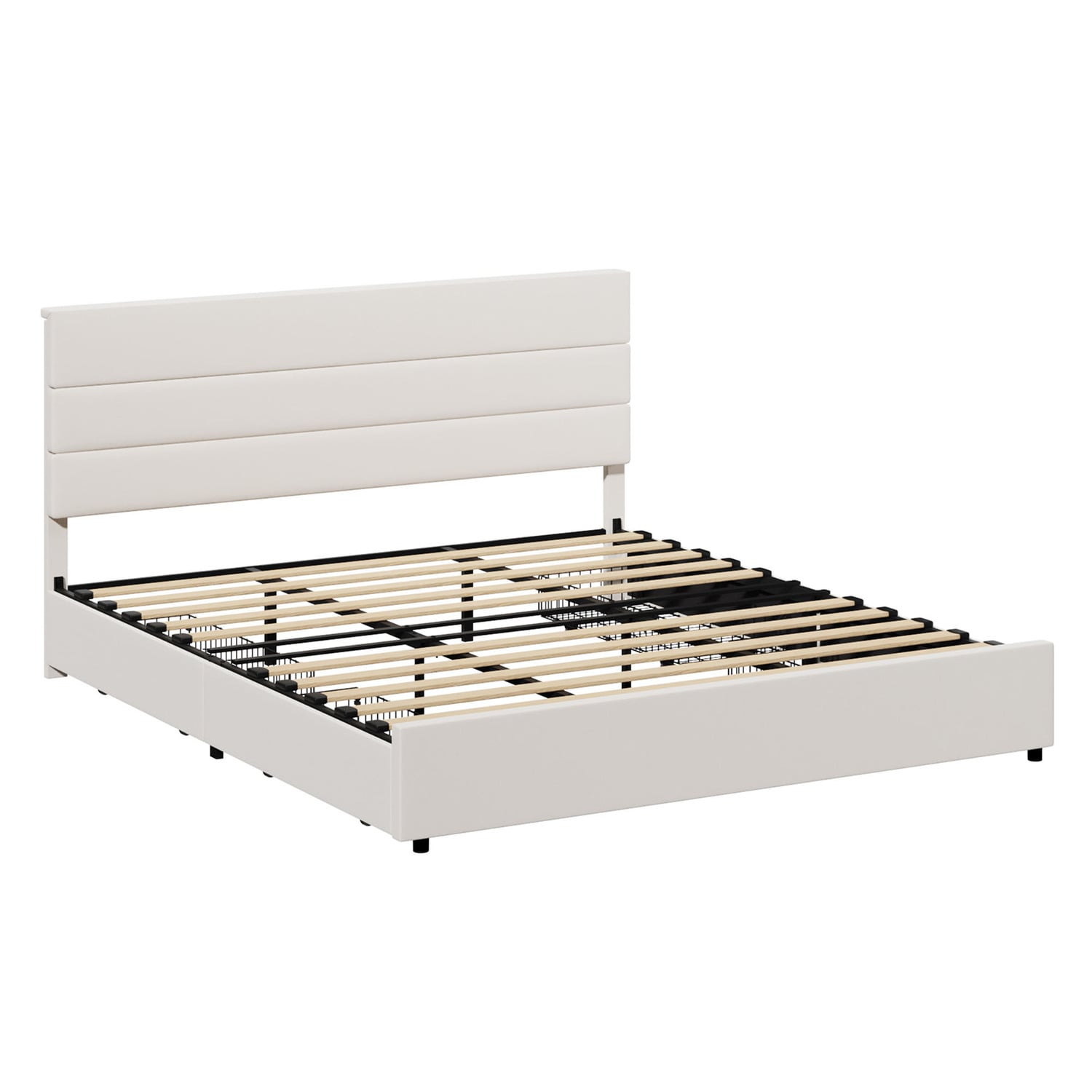 Warren Upholstered Bed Frame with Underbed Drawers
