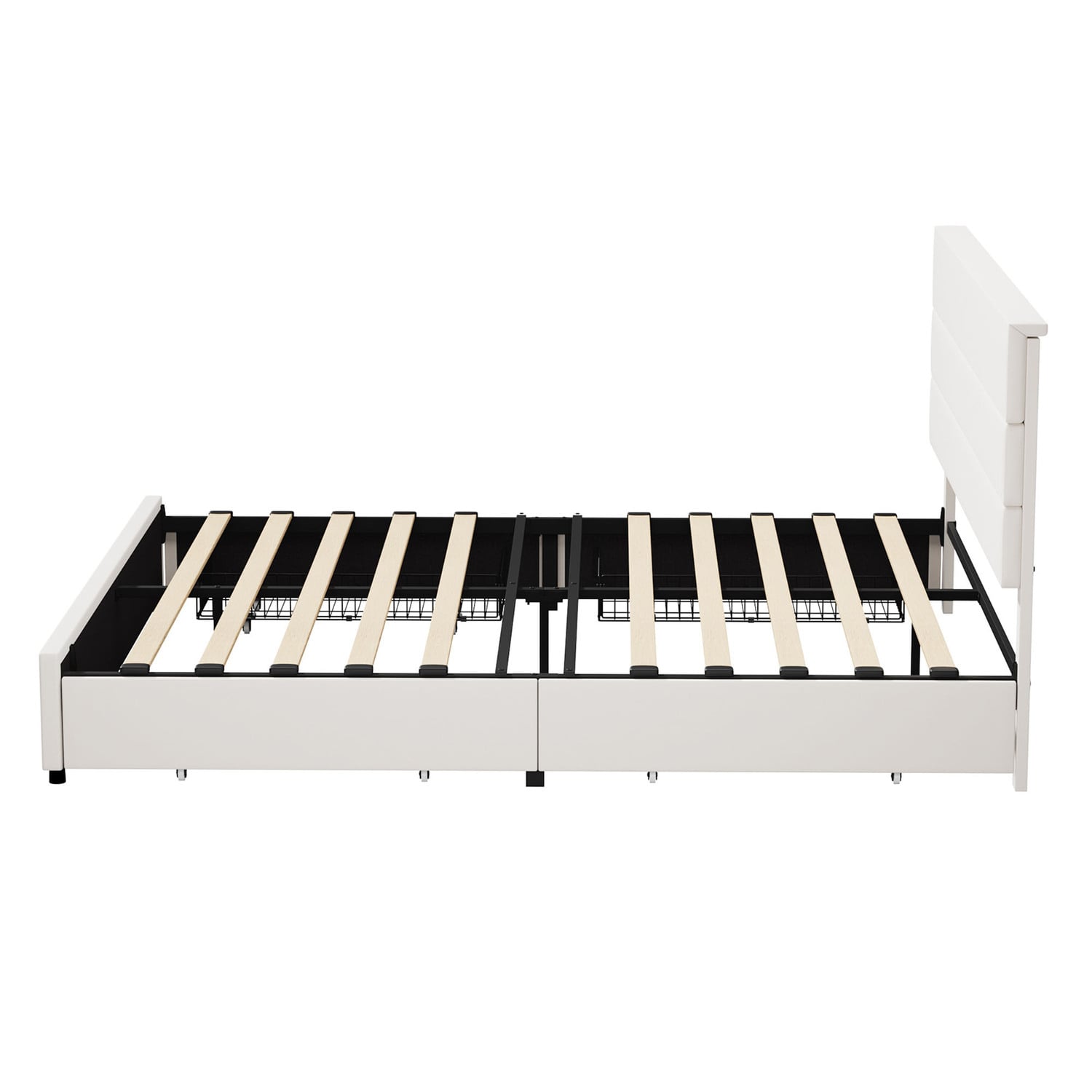 Warren Upholstered Bed Frame with Underbed Drawers