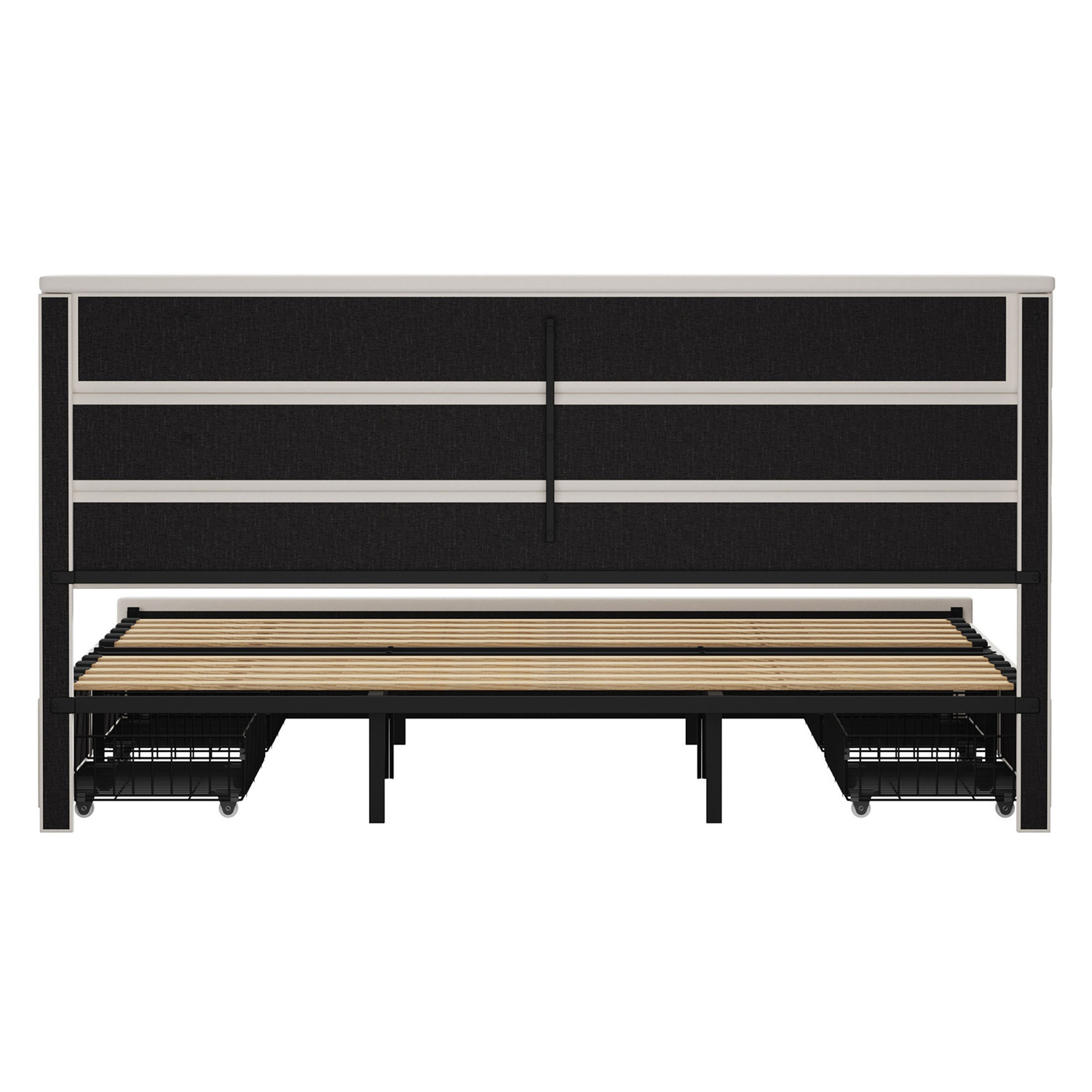 Warren Upholstered Bed Frame with Underbed Drawers