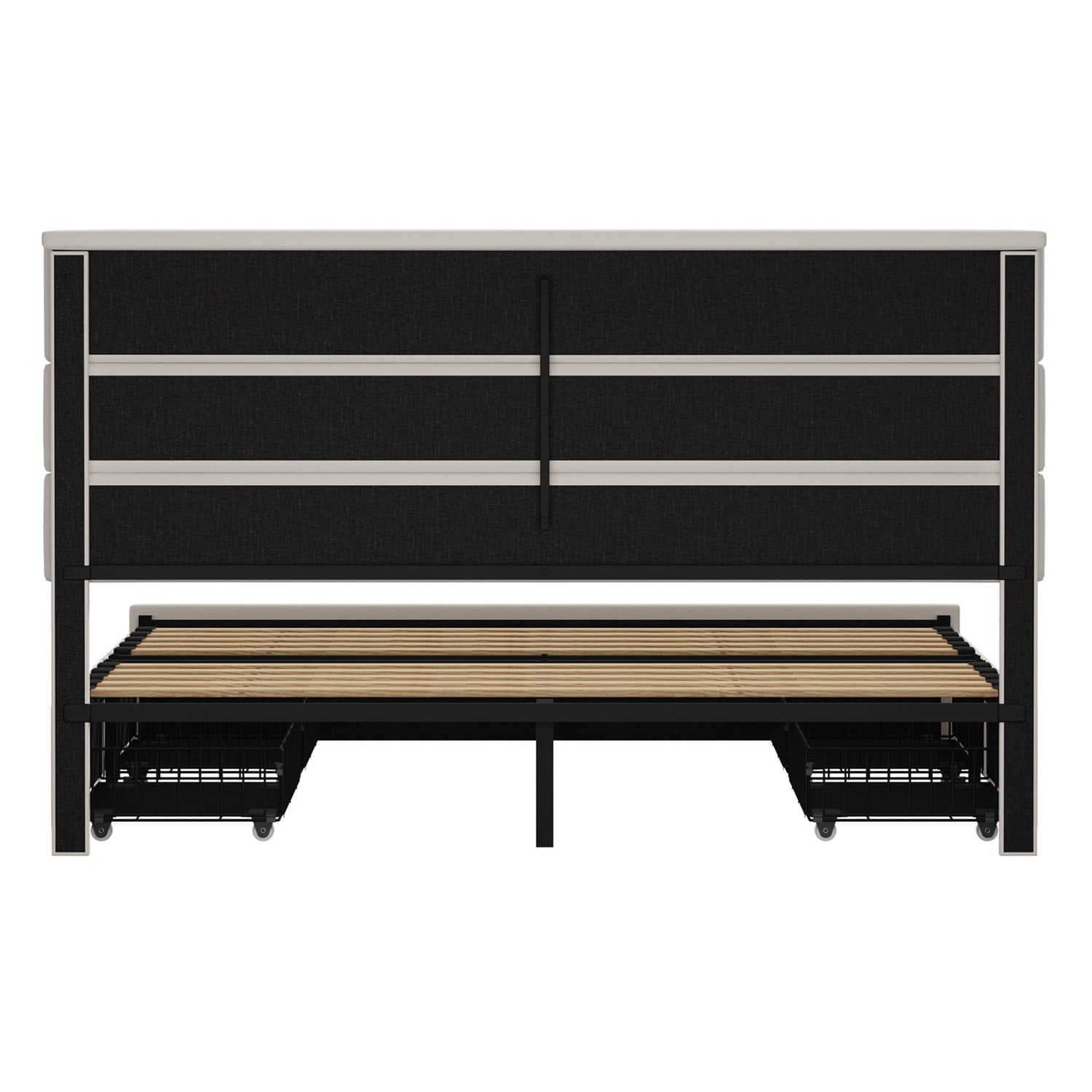 Warren Upholstered Bed Frame with Underbed Drawers