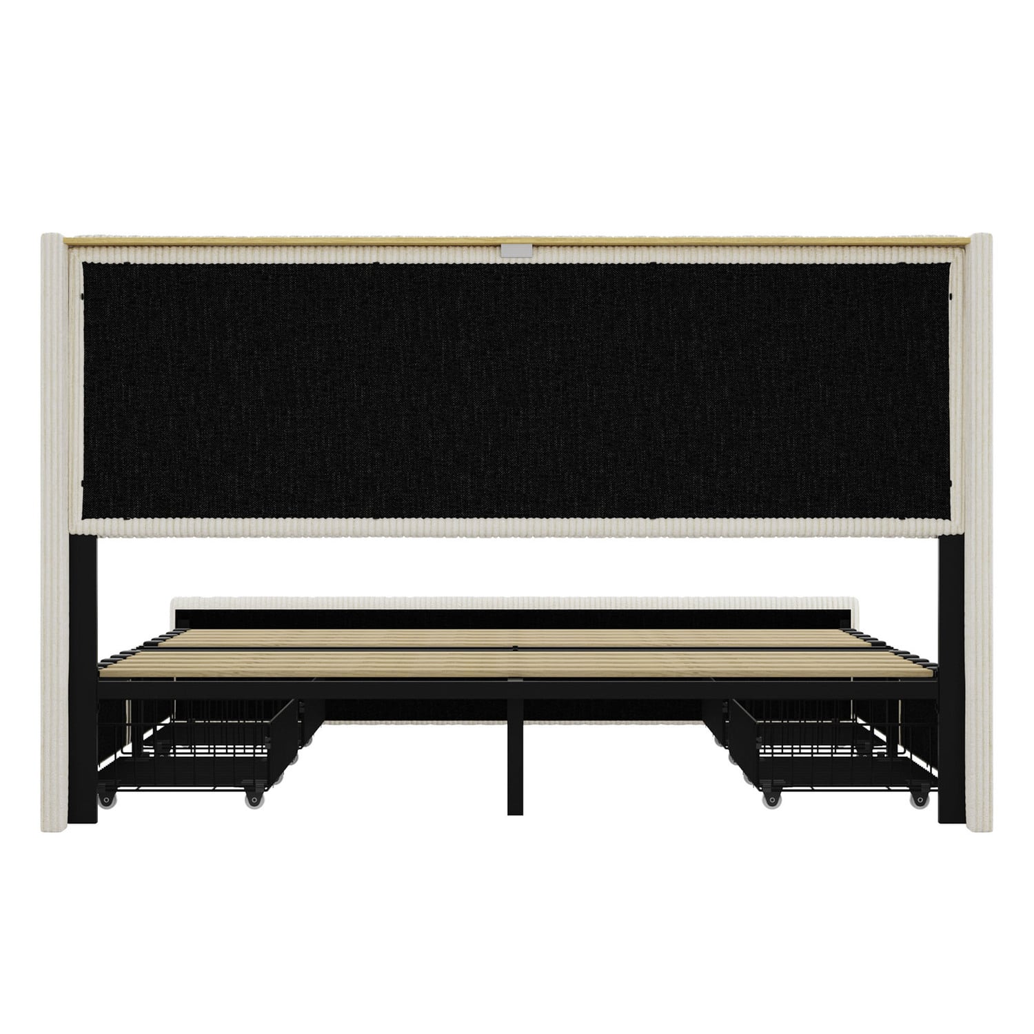 Reno Upholstered Bed Frame with LED & Charging Station