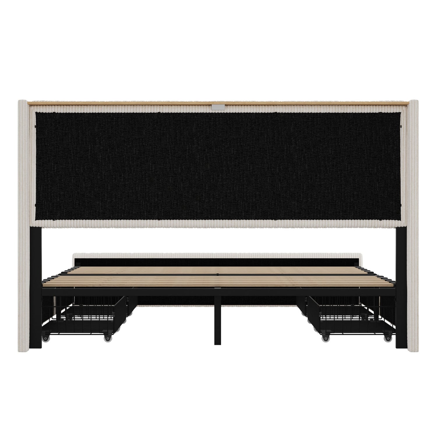 Reno Upholstered Bed Frame with LED & Charging Station
