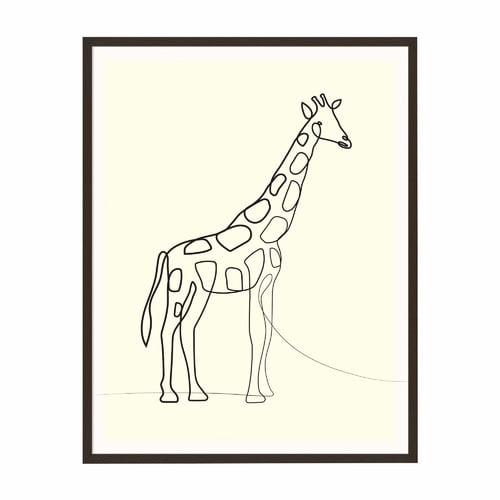 Line-Giraffe-Framed-Printed-Wall-Art