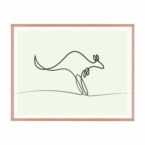 Line-Kangaroo-Framed-Printed-Wall-Art