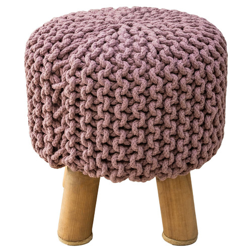 35cm Hand-Knitted Cotton Stool