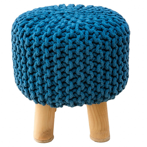 35cm Hand-Knitted Cotton Stool