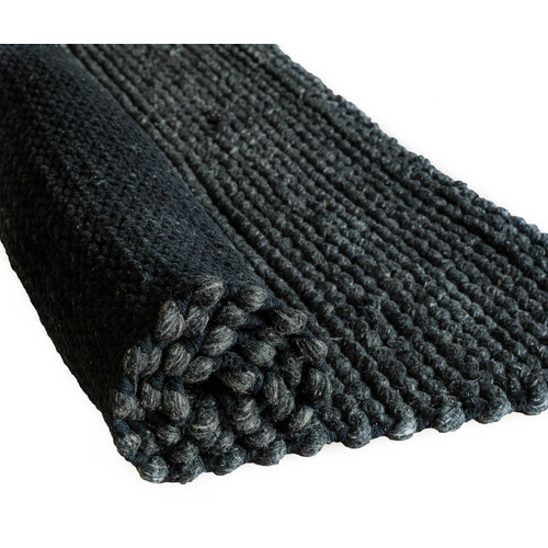 Wool-Blend Charcoal Rug