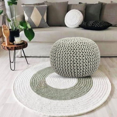 30cm-Hand-Knitted-Cotton-Pouffe
