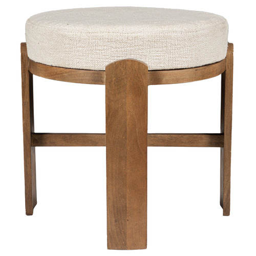 Verona Cotton & Mango Wood Stool