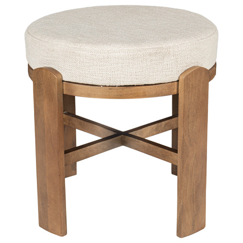 Verona Cotton & Mango Wood Stool