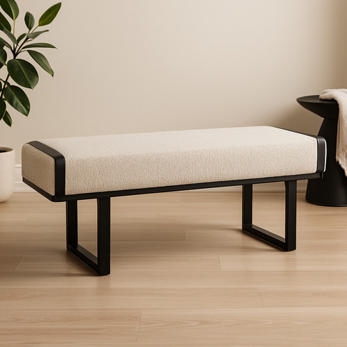 Bergamo Boucle Ottoman Bench