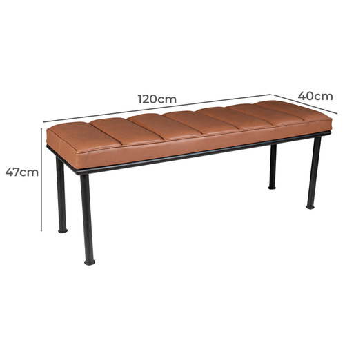 Trento Faux Leather Ottoman Bench
