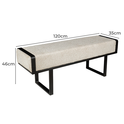 Bergamo Boucle Ottoman Bench