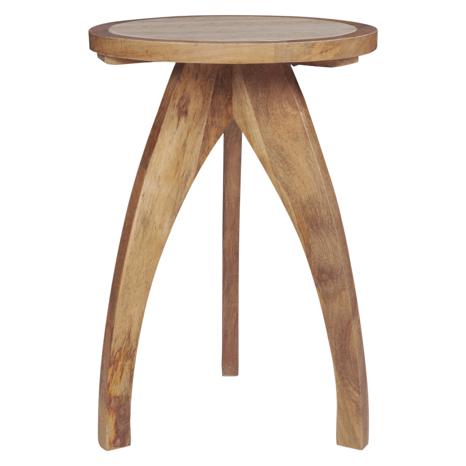 Trix Travertine-Look Side Table
