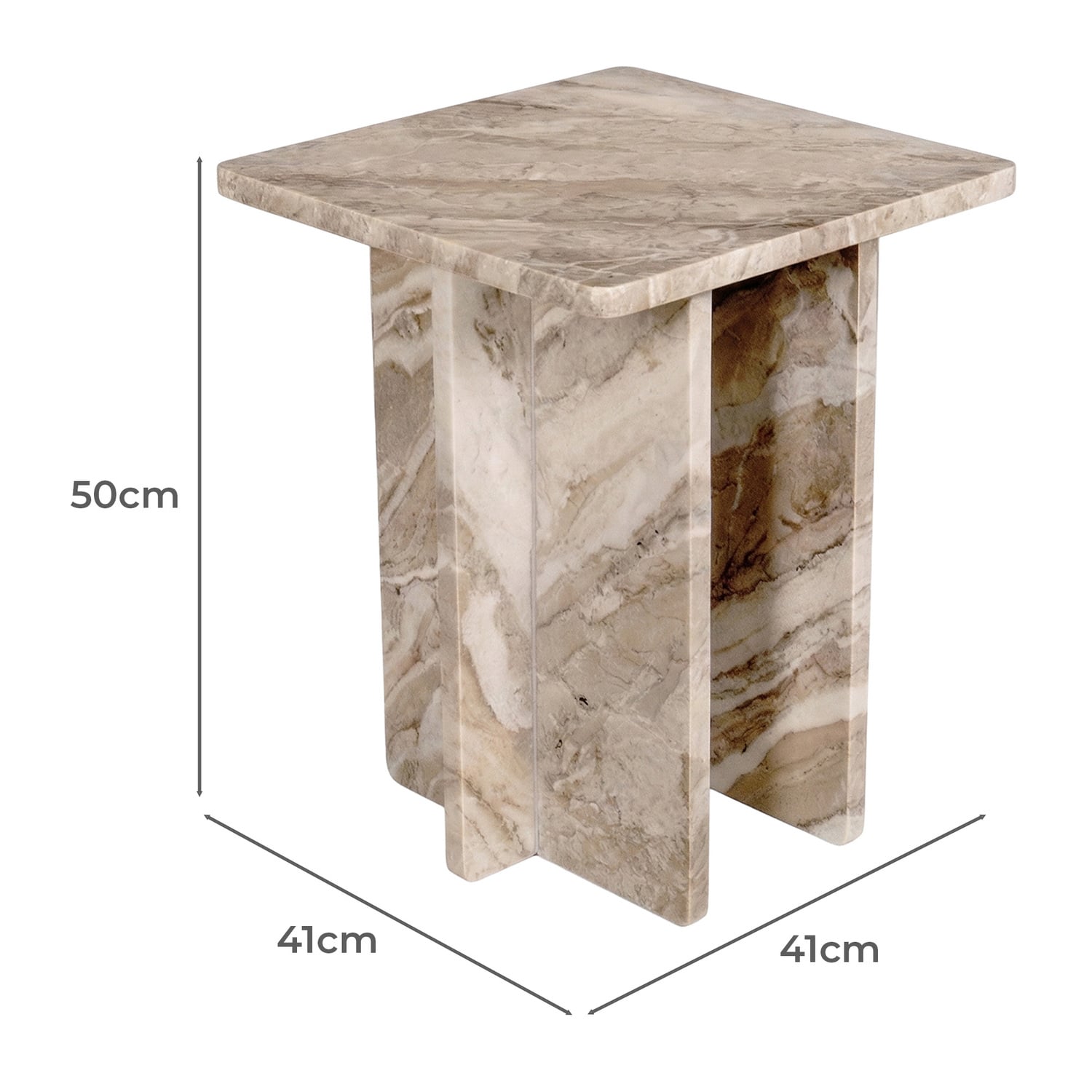 Celo Marble Square Side Table