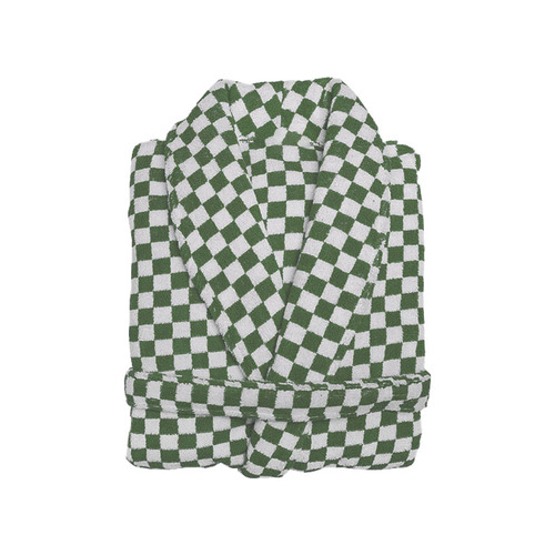 Classic Checkerboard Cotton Bathrobe