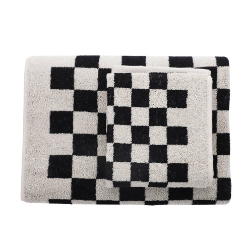 Delicors Checkered Plus Cotton Bathroom Towels Temple & ster