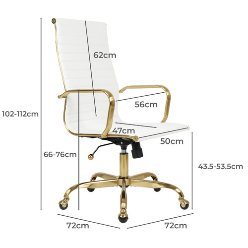 Eames Replica High Back Faux Leather Executive Chair