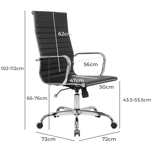 Eames Replica High Back Faux Leather Executive Chair