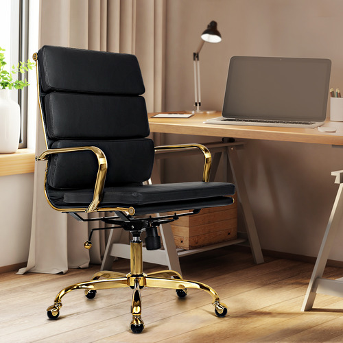 Leo PU Leather Executive Office Chair | Temple & Webster