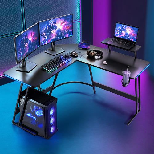 130cm Astrex L-Shape LED Gaming Desk