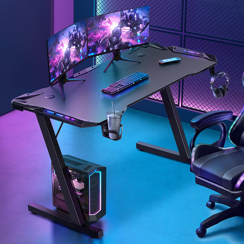 BraxtonHome Auralis LED Gaming Desk | Temple & Webster