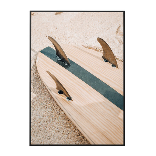 Wooden Surfboard Framed Printed Wall Art Temple & ster