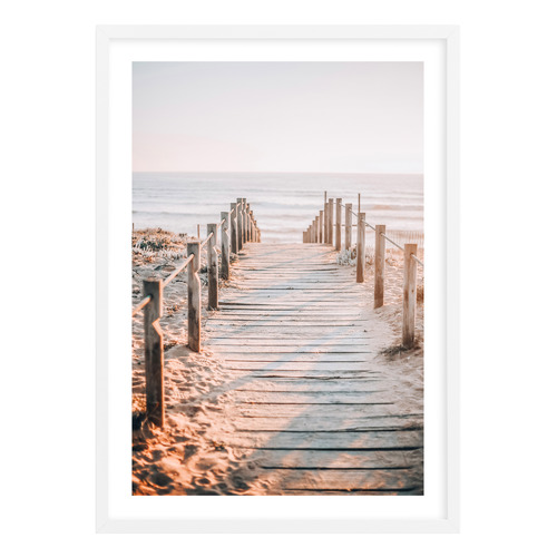 Art&WallpaperCo Sunset Stroll Framed Printed Wall Art Temple & ster