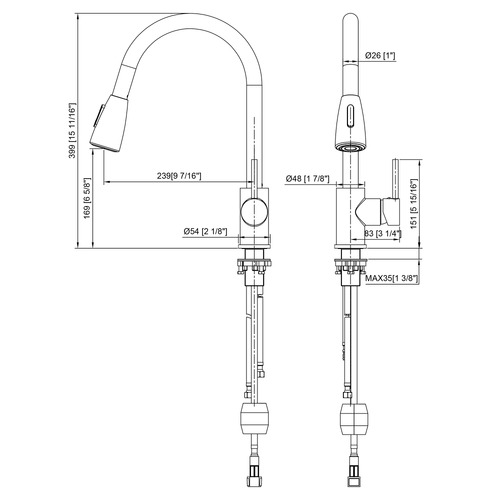Leland Pull-Out Kitchen Mixer
