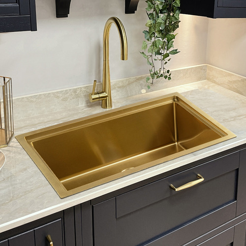 BraxtonHome Navagio 750mm Single Bowl Kitchen Sink & Accessories ...