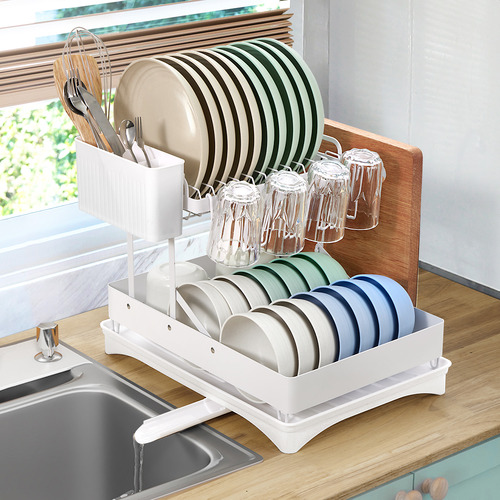 2 Tier Carbon Steel Dish Drying Rack