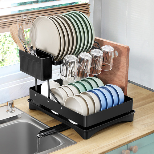 2 Tier Carbon Steel Dish Drying Rack