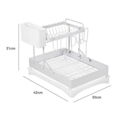 2 Tier Carbon Steel Dish Drying Rack