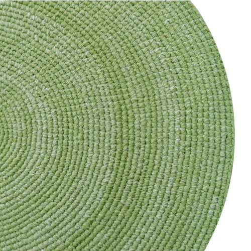 Green Orbit Hand-Woven Indoor/Outdoor Round Rug