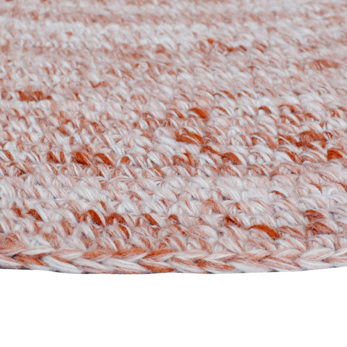 Rust Orbit Hand-Woven Indoor/Outdoor Round Rug