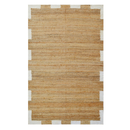 Cream Dash Hand-Woven Jute Rug